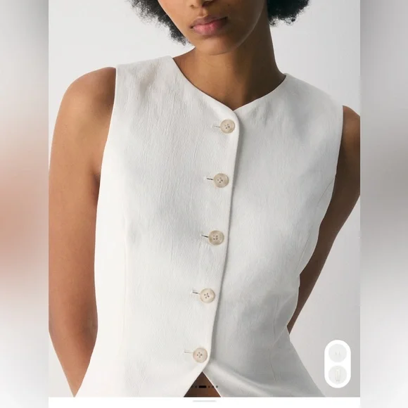 Aritzia Wilfred Light Birch Regal Vest - Crepette - Picture 2 of 4